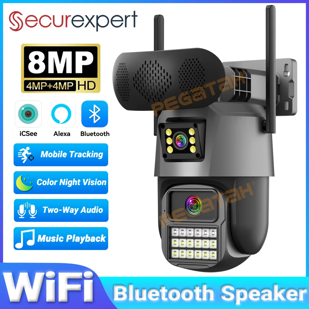 Audiovision Music Player - 8MP Dış Mekan Güvenlik Kamerası Müzik