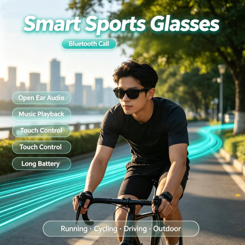 Audio And Music - Akıllı Spor Gözlükleri Açık Kulaklık Bluetooth