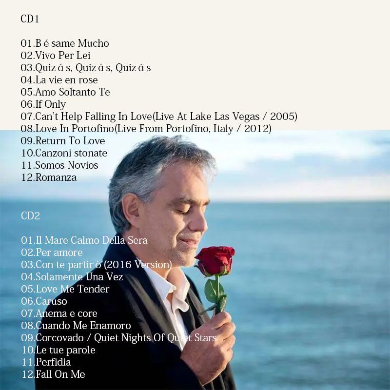 Andrea Bocelli Aşk Şarkıları C - Audio Music New Song incelemesi ve fiyatı